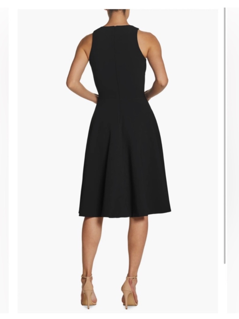 Dress The Population Catalina Fit & Flare Cocktail Dress in Black Size Large - Picture 2 of 9